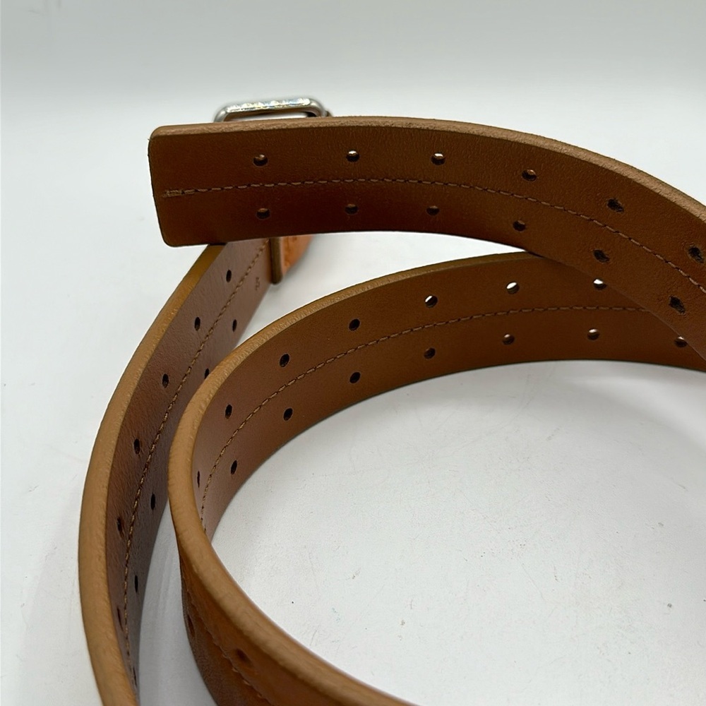 Shinola Detroit rare two-prong tan leather belt, size 42 - Picture 7 of 9